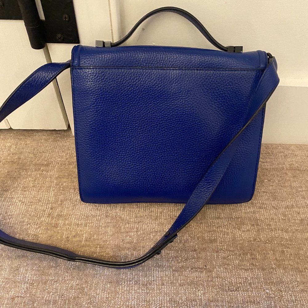 Loeffler Randall Blue Leather Messenger Bag - Picture 3 of 6